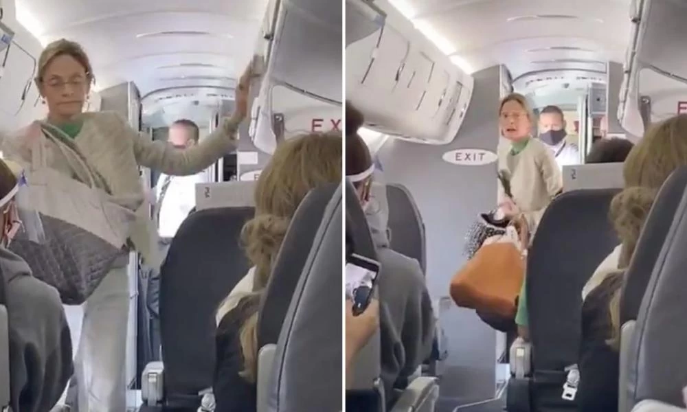 Πέταξαν έξω από το αεροπλάνο γυναίκα που αρνήθηκε να φορέσει μάσκα